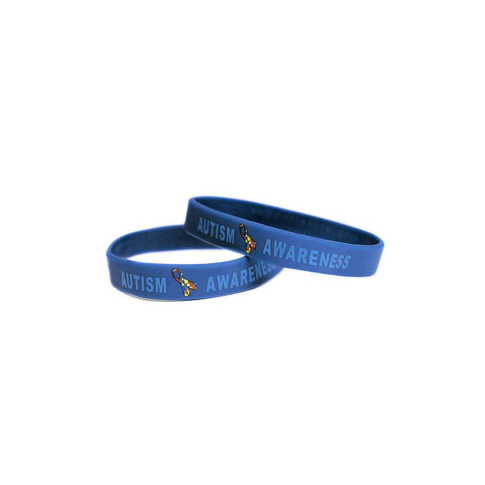 "Autism Awareness" Rubber Bracelet Wristband - Adult 8" - Support Store