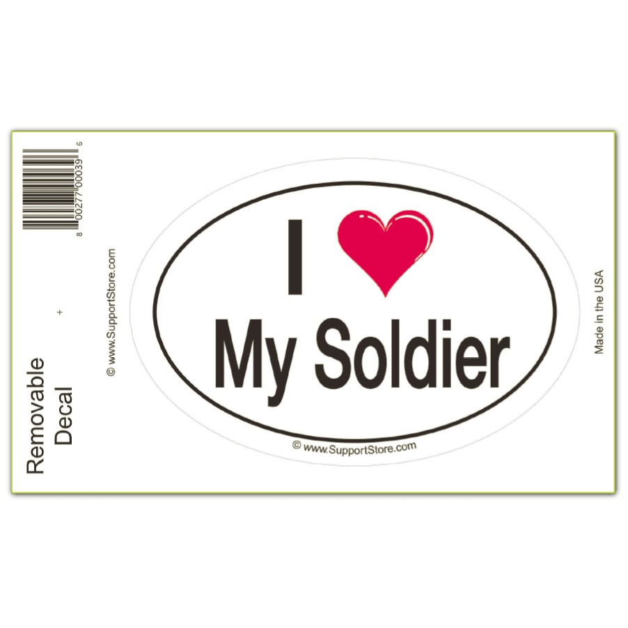 I Love My Soldier Bumper Sticker Decal - Support Store