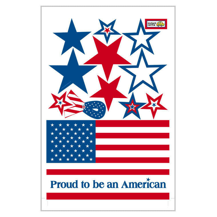 USA American Flag Patriotic Car Magnet Set - Support Store