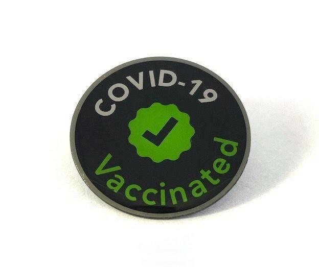 ✔ Covid-19 Vaccinated Lapel Pin - Support Store