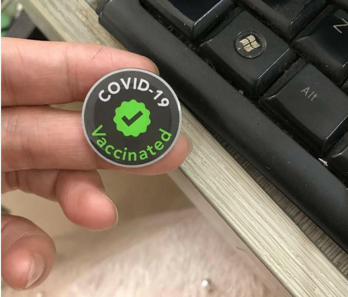 ✔ Covid-19 Vaccinated Lapel Pin - Support Store