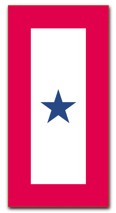 Blue Star Service Banner Magnet - Support Store