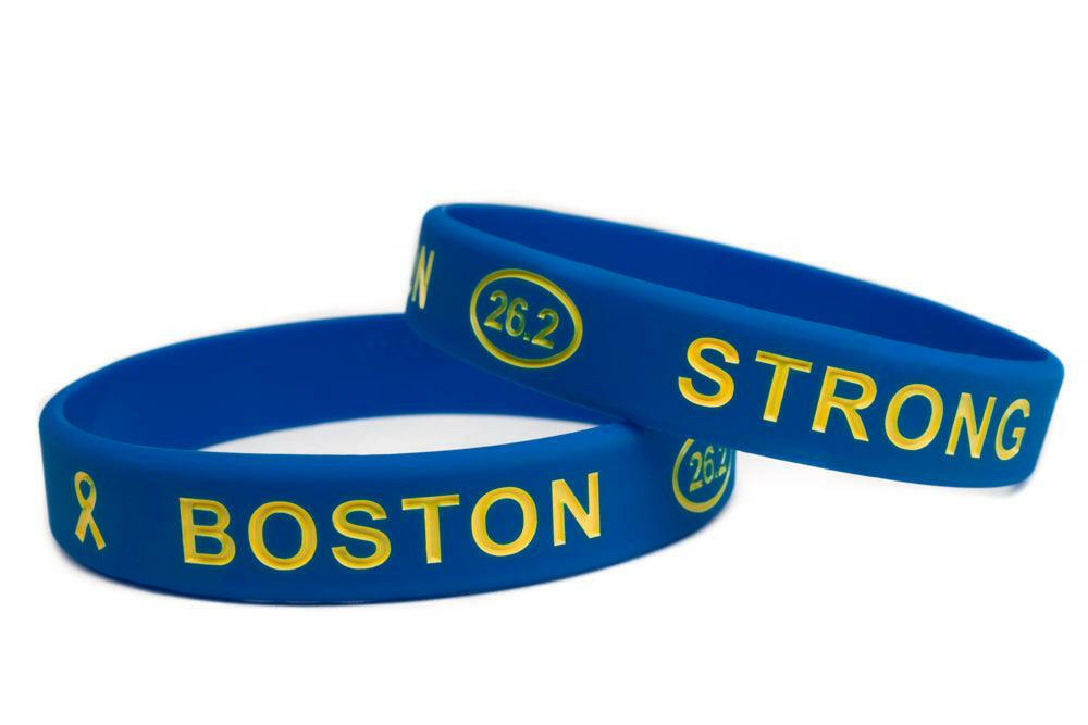 Boston Strong Marathon Memorial Wristband - Adult 8" - Support Store