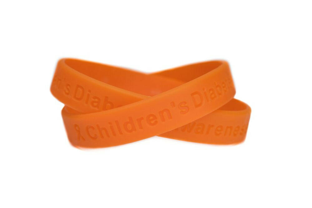 Children's Diabetes Awareness Rubber Bracelet Wristband - Youth 7" - Support Store
