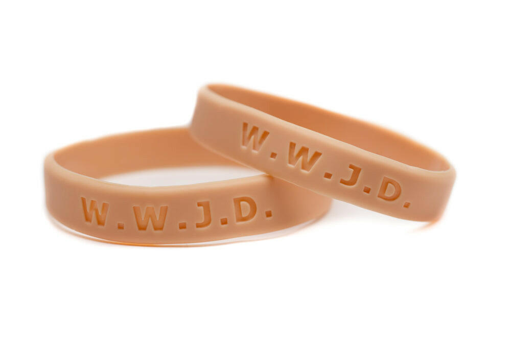 Christian Bracelet, What Would Jesus Do Wristband - Adult 8" - Support Store