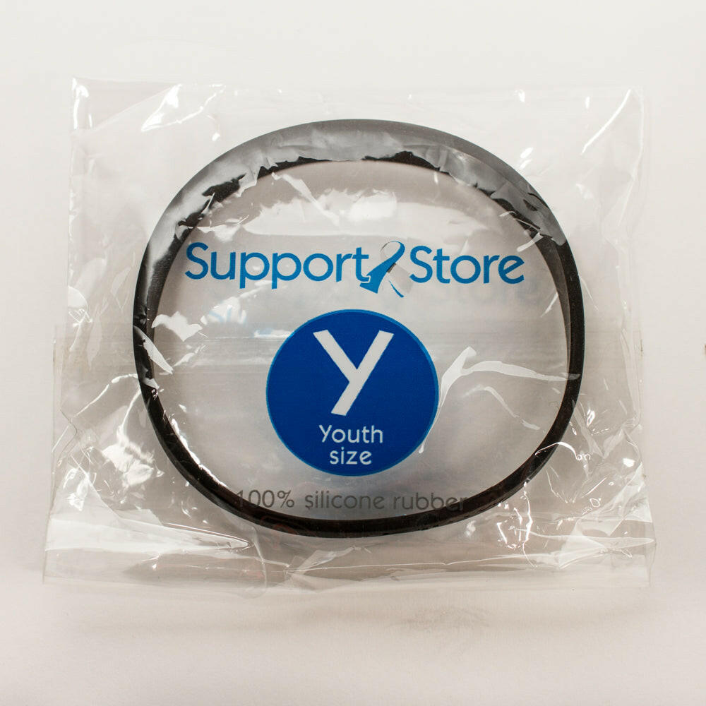 Cure Diabetes Red Rubber Bracelet Wristband - Youth 7" - Support Store