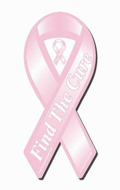Find The Cure Pink Ribbon Car Magnet - Support Store