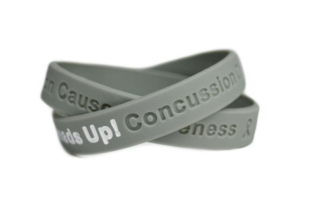 Heads Up! Concussion Cause Awareness Rubber Wristband - Youth 7" - Support Store