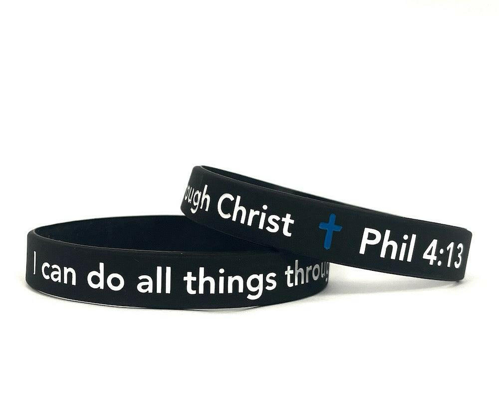 I can do all things through Christ - Phil: 4:13 - Adult 8" White Letters - Support Store