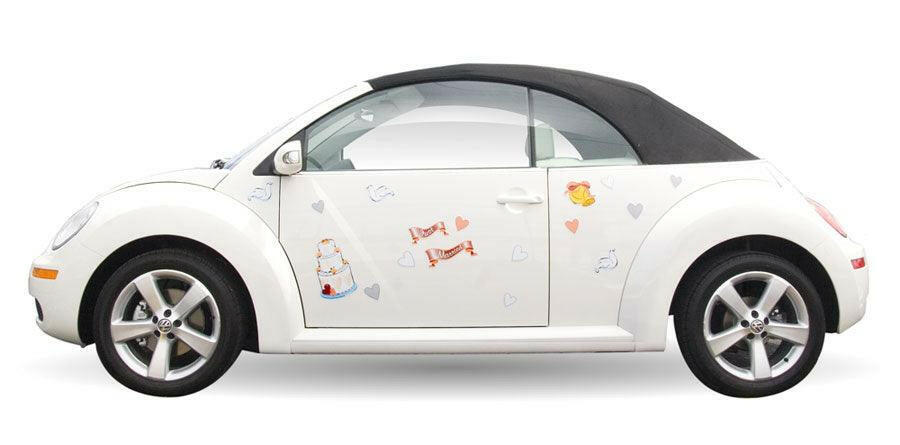 Just Married Wedding Car Magnet Set - Support Store