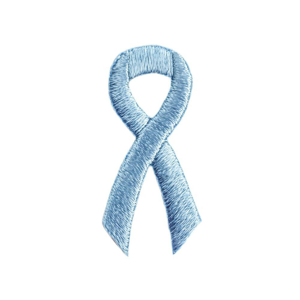 Light Blue Ribbon Embroidered Stick-ons - 25-pack - Support Store