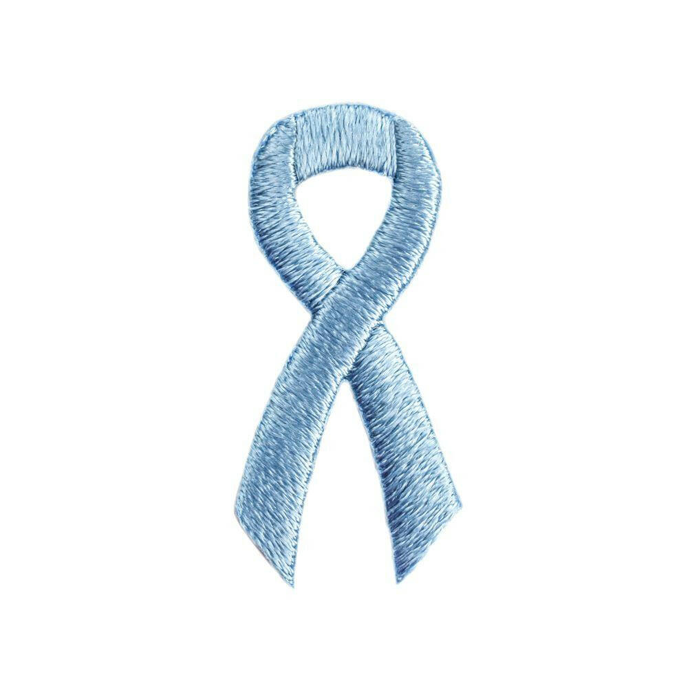 Light Blue Ribbon Embroidered Stick-ons - 25-pack - Support Store
