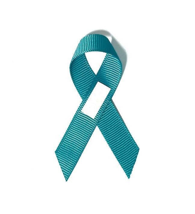 Peel & stick teal grosgrain awareness ribbons - 10 pack - Support Store