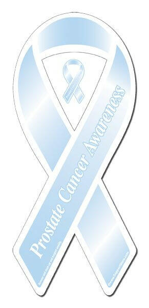 Prostate Cancer Light Blue Ribbon Magnet - Support Store