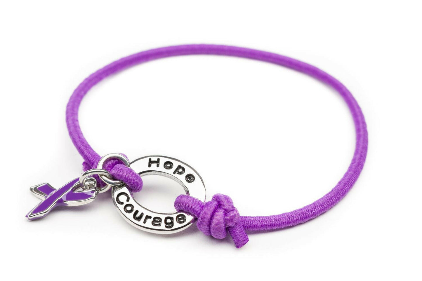 Purple Awareness Stretch Charm Bracelet - Support Store