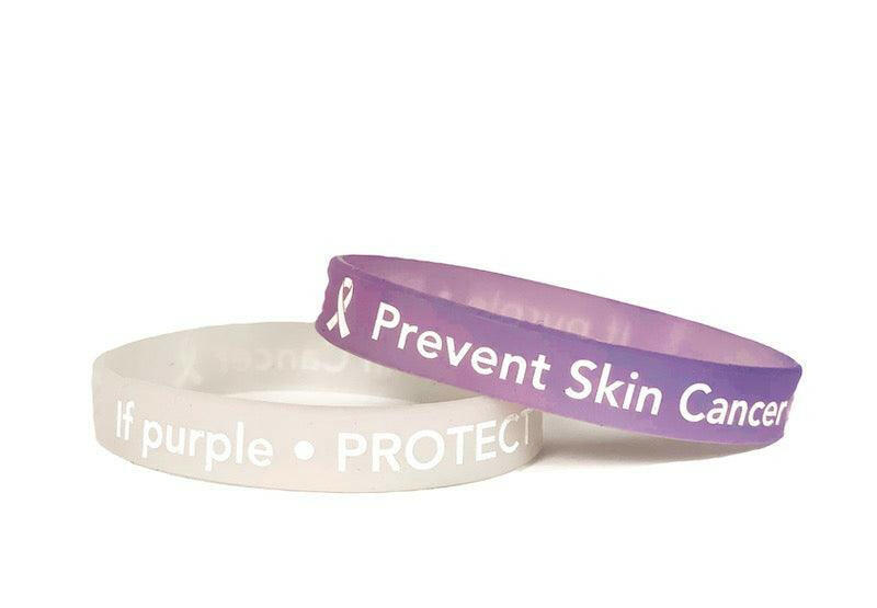 Skin Cancer Prevention UV Color Changing Wristband - Youth 7" - Support Store