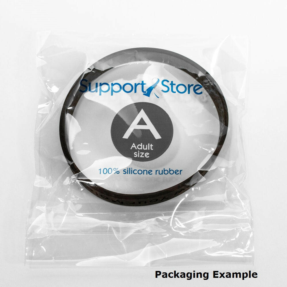 Stand Up - Speak Up - Stop Bullying White Letters Blue Wristband - Adult 8" - Support Store