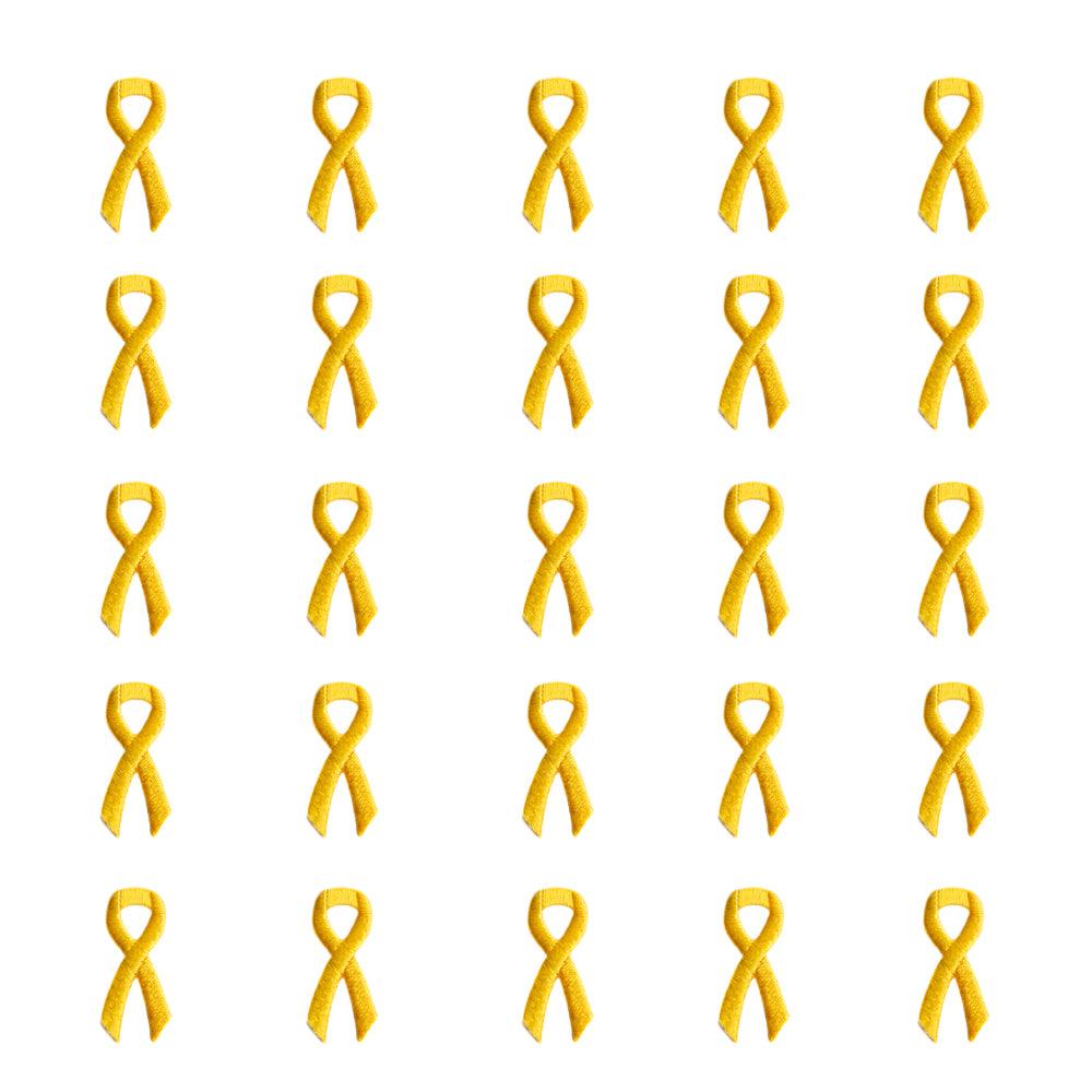 Yellow Ribbon Embroidered Stick-ons - 25-pack - Support Store
