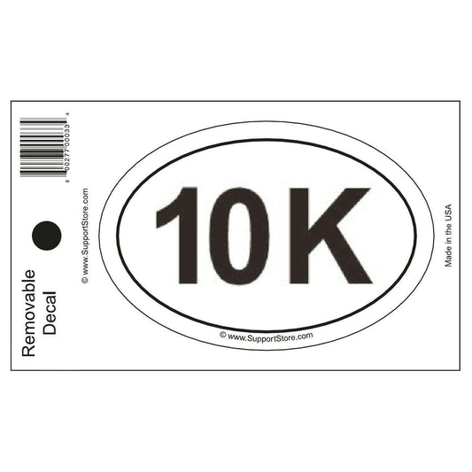 10K Bumper Sticker Decal - Oval - Support Store