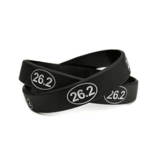 26.2 Marathon Run Training Rubber Wristband - Adult 8" - Support Store