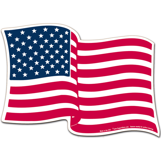 American Flag Magnet - 5" x 7" Wavy - Support Store