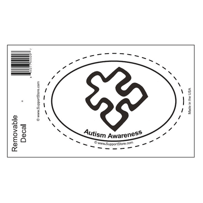 Autism Awareness Oval Removable Decal - Support Store