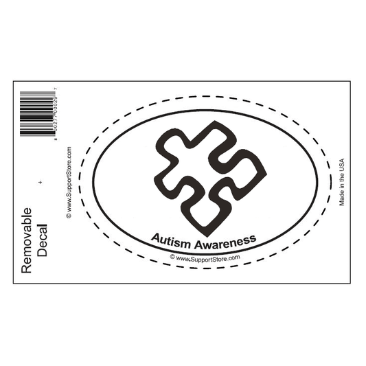 Autism Awareness Oval Removable Decal - Support Store