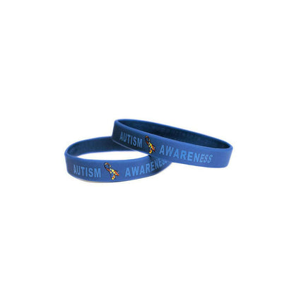 "Autism Awareness" Rubber Bracelet Wristband - Adult 8" - Support Store
