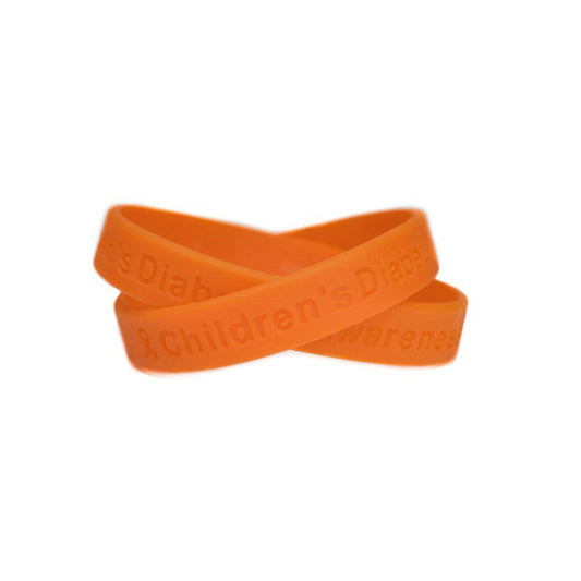 Children's Diabetes Awareness Rubber Bracelet Wristband - Youth 7" - Support Store