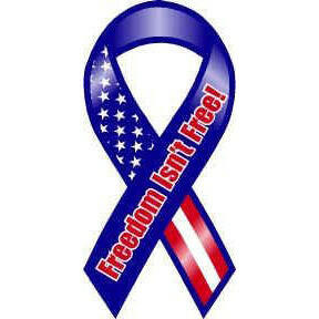 Freedom Isn't Free Ribbon Car Magnet - Support Store