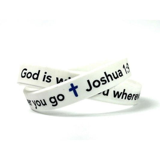 God is with you wherever you go Joshua 1:9 Black Letters - Support Store