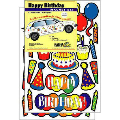 Happy Birthday Car Magnet Set - Support Store