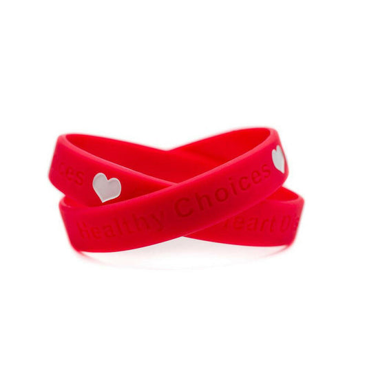 Healthy Choices - Fight Heart Disease wristband - Adult 8" - Support Store