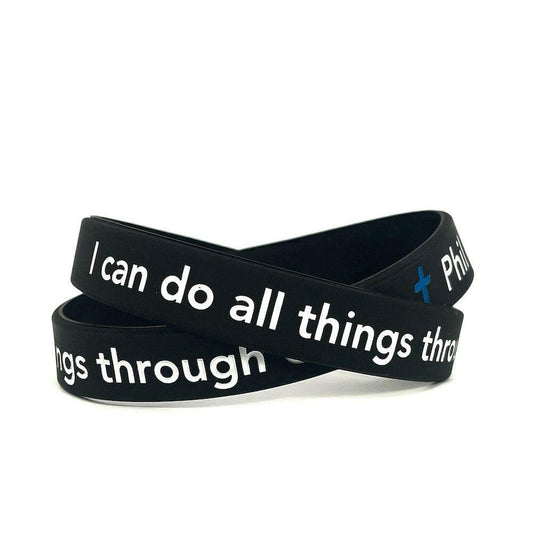 I can do all things through Christ - Phil: 4:13 - Adult 8" White Letters - Support Store