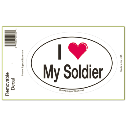 I Love My Soldier Bumper Sticker Decal - Support Store