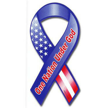 One Nation Under God Ribbon Christian Car Magnet - Support Store