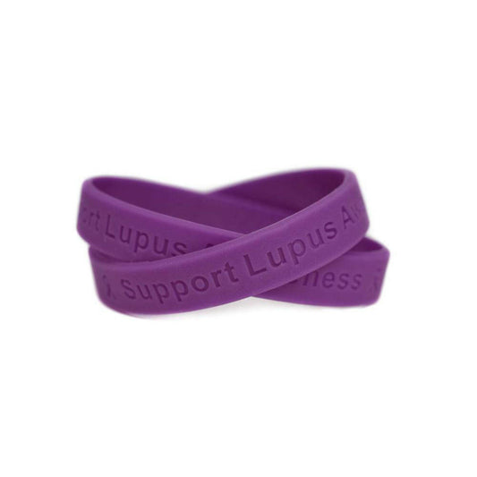 Support Lupus Awareness purple wristband - Youth 7" - Support Store