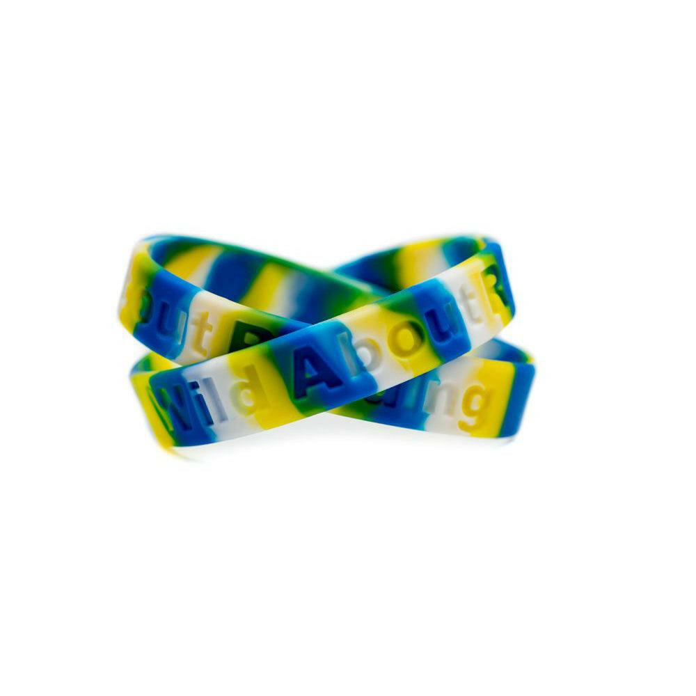 Wild About Reading Wristband - Tie-Dye - Youth 7" - Support Store