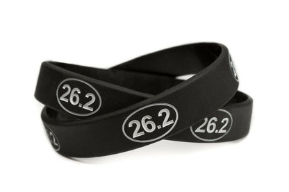26.2 Marathon Run Training Rubber Wristband - Adult 8" - Support Store