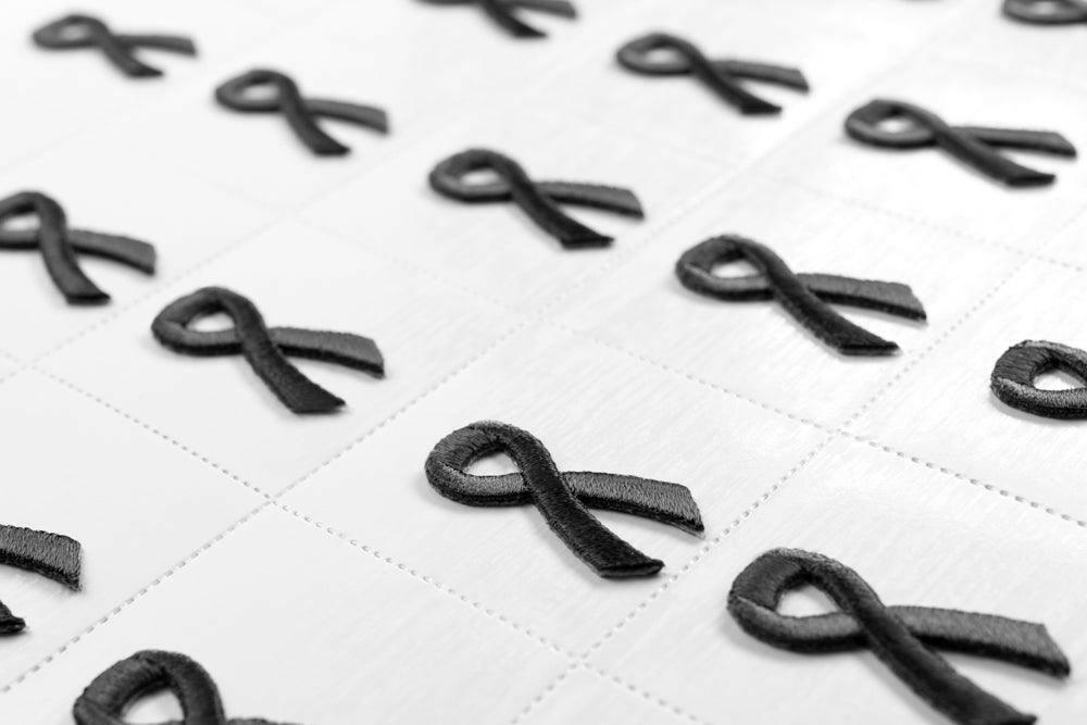 Black Ribbon Embroidered Stick-ons - 25-pack - Support Store