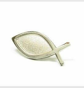 Christian Fish Lapel Pin Silver - Support Store