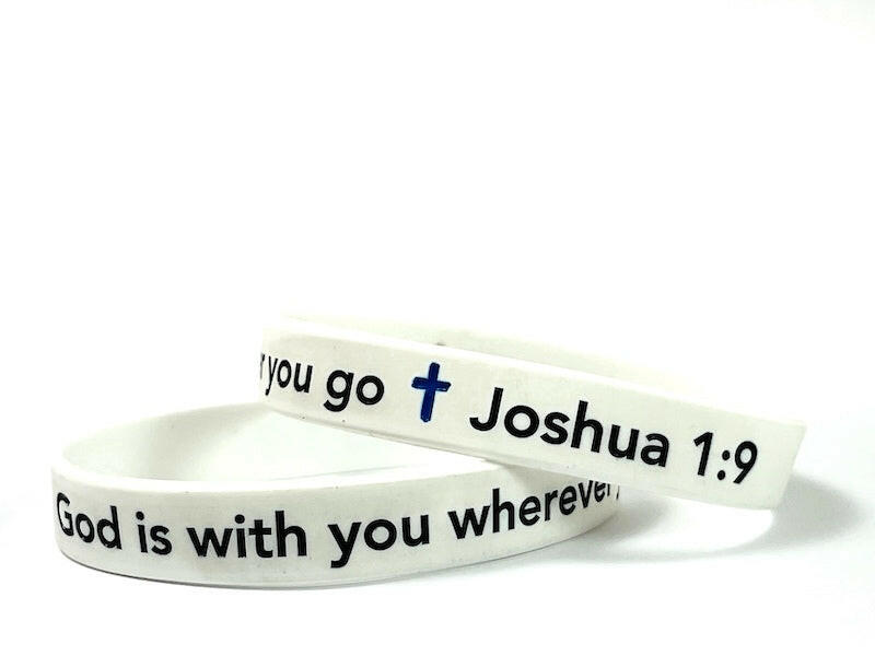 God is with you wherever you go Joshua 1:9 Black Letters - Support Store