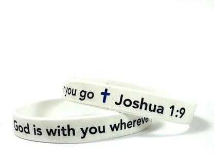 God is with you wherever you go Joshua 1:9 Black Letters - Support Store
