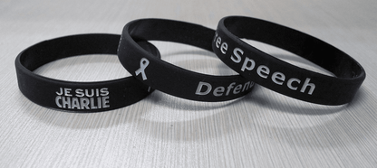 Je Suis Charlie - Defend Free Speech Rubber Wristband - Adult 8" - Support Store