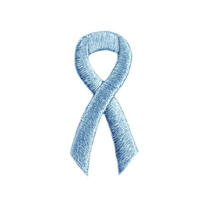 Light Blue Ribbon Embroidered Stick-ons - 25-pack - Support Store