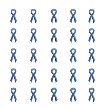 Periwinkle Ribbon Embroidered Stick-ons - 25-pack - Support Store