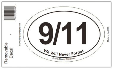 September 11th Sticker Decal - Oval - Support Store