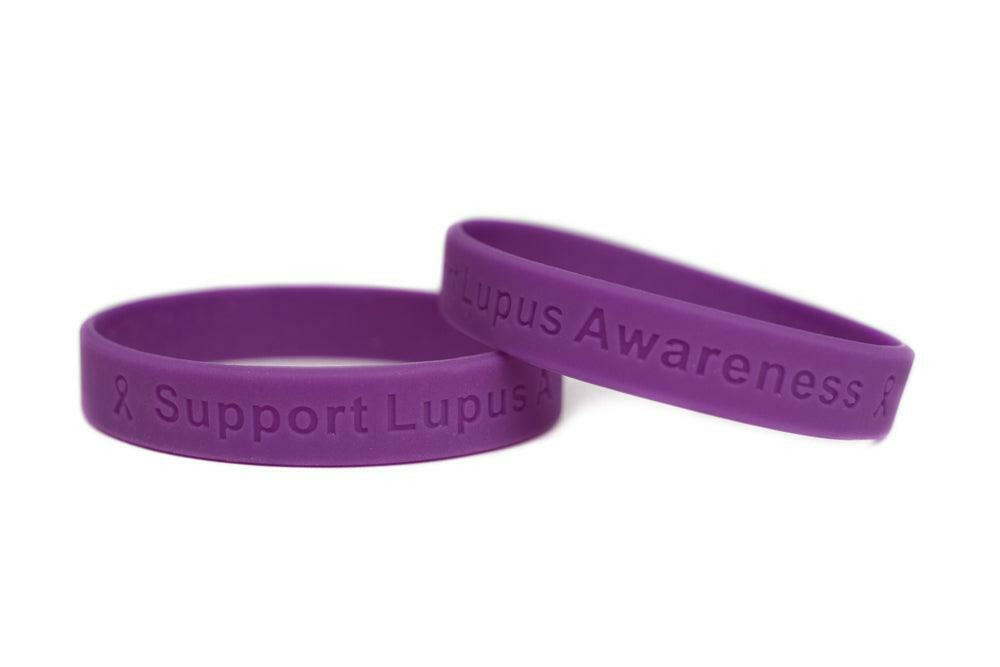 Support Lupus Awareness purple wristband - Youth 7" - Support Store